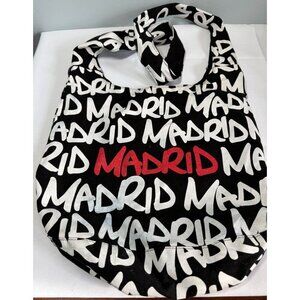 Robin Ruth Madrid Logo Crossbody Canvas Bag Tote Black/White